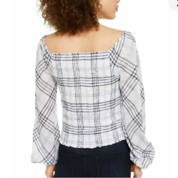 INC International Concepts fitted plaid crop top NWOT juniors size S. - Picture 2 of 10